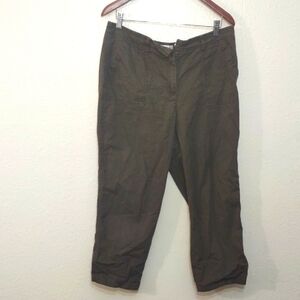 PRE OWNED TALBOT'S STRETCH MEN OLIVE GREEN PANTS SIZE 14 96% COTTON 4% LYCRA
